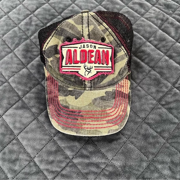 Jason Aldean Mesh Tour Hat Camo Camouflage Adjustable Snap Back - Picture 1 of 6